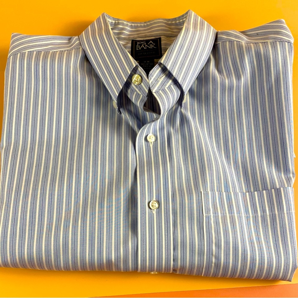 Jos. A. Bank | 100% Cotton Oxford Collar Button Down Shirt | Size 17-35